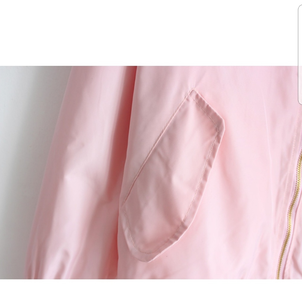 Pink Ladies bomber jacket Sz Med/ 8 - Picture 3 of 4